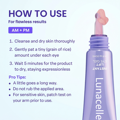 ✨ Lunacelle Instant Lift Eye Gel – Smooth Wrinkles & Reduce the Look of Under-Eye Bags 👁️💜