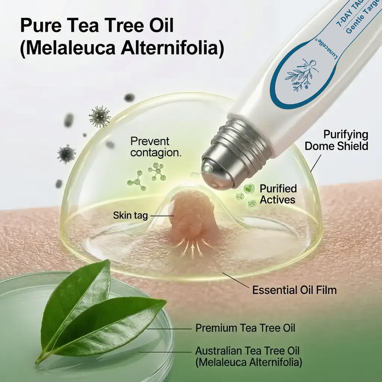 Tea tree oil ingredient illustration